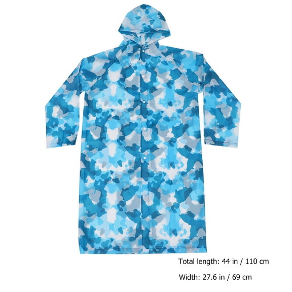 HOOWIFFY Heavy Duty Rain Poncho Practical EVA 1Pack for Men Women Adults Random Color