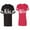 Men Black / Women Red, variant on The King The Queen Matching Couple Cotton Jerseys (Men Black / Women Black) (Men S / Women S)