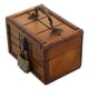 thumbnail image 1 of ColoMX Caja de almacenamiento Vintage con cerradura, caja de recuerdos decorativa pequeña, joyero de madera antiguo, Cofre del Tesoro con bisagras para el hogar, 1 of 8