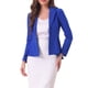 thumbnail image 1 of BLAZER PEPLUM CHIC INSPIRADOR PARA MUJER, BLAZER DE NEGOCIOS CASUAL CON UN SOLO BOTÓN, AZUL REAL M, 1 of 6