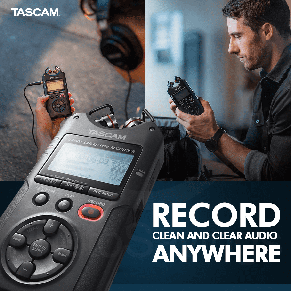 Tascam DRX Four Track Digital Audio Recorder and USB Audio