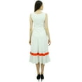 thumbnail image 4 of Bimba Womens Rayon Solid Ruffle Flare Sleeveless Casual Shift Dress Women Summer Dress, 4 of 9