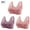 Purple, variant on Crunowin Women's Front Button Bra 3 Pack, Solid Color Plus Size Traceless No Underwire Breathable Comfort Daily Underwear Beige XL