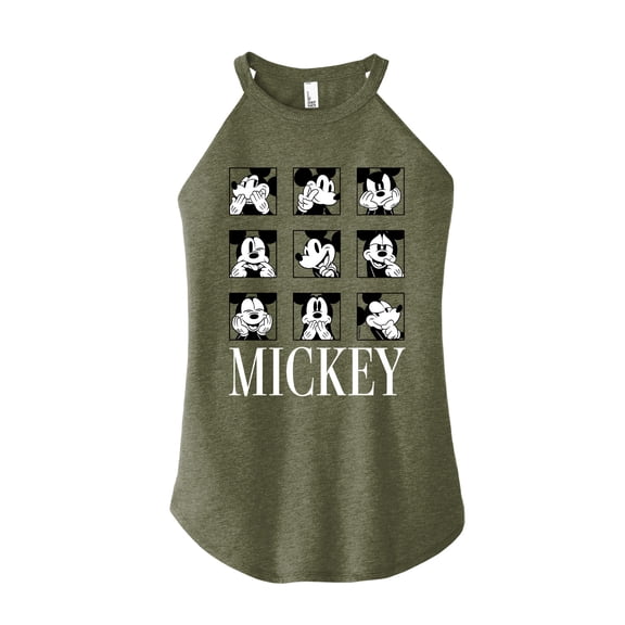 Mickey & Friends - Mickey Expressions - Juniors High Neck Tank Top