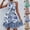 Blue, variant on Womens Bold Floral Print Halter Mini Dress Tiered Design Lightweight Fabric Relaxed Silhouette for Beach Occasions Blue L