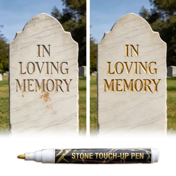 Pen Marker Pen for Restoring Faded Inscriptions Stone Up Pen Strong Coverage Ideal for Lettering and Memorial Inscriptions 10Ml
