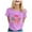 Purple, variant on TSADFHJI Chiffon Tops for Women Elegant Womens Printed Short Sleeve O Neck T Shirt Top Blouse Xxxxl Navy