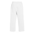 thumbnail image 6 of HKYNLAG Baggy Sweatpants for Men Fleece Wide Leg Sweats Pants Loose Casual Open Bottom Joggers with Pockets White M, 6 of 7