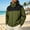 Green, variant on Men's Color Block Hooded Waterproof Jacket, Contrast Panel Windproof Outdoor Shell Coat, Full Zip Casual Outerwear for Hiking Travel Commute Black M