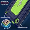 thumbnail image 6 of ELEHOLD For Samsung Galaxy Tab A9 Plus Case,Rugged Shockproof 3-Layer Kickstand Pencil Holder Protective Case with Shoulder Strap for Kids, School, Outdoor Travel,Navyblueolivine, 6 of 7