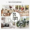 thumbnail image 3 of AFO Foldable Solid Wood Cross-Back Dining Chairs Set of 2, Beige, 3 of 7