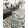 thumbnail image 7 of Unique Loom Narenj Collection Area Rug - Adams (10' x 13' Rectangle Blue/Burgundy), 7 of 7