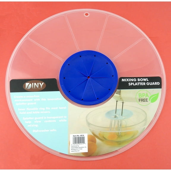 Mixing Bowl Splatter Guard with Flexible Center Ring – BPA-Free, Dishwasher Safe Lid for Hand and Stand Mixers