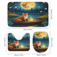 thumbnail image 3 of Fox by Moonlit Lake Shower Curtain Bathroom Sets Toilet Lid Rug, Bath Mat And Contour Mat, Shower Curtain 4Pcs, 3 of 6