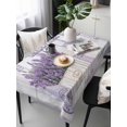 thumbnail image 6 of Purple Vintage Lavenders Table Cloth, Farmhouse Wooden Retro Art Waterproof Tablecloth for Rectangle Tables, Reusable Washable Fabric Table Cover for Restaurant Kitchen Dining Tables 60"x120", 6 of 6