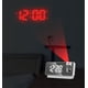 thumbnail image 5 of Despertador de proyección en el techo,Reloj digital LED para dormitorio,Cargador USB,Proyector de 180°,12/24H,DST,Despertador eléctrico ruidoso para niños,Adultos,Ancianos, 5 of 5