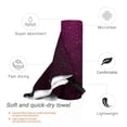 thumbnail image 3 of Rocae Dark Purple Glitter Print Lightweight and Quick Drying Towels Bath Towels for Body, Sport, Yoga, SPA, Fitness-31.5"x63", 3 of 8
