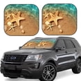 thumbnail image 6 of Kdxio Starfish And Seashell 1 Print 2-Piece Sun Shade Front Windshield - Foldable Car Front Window Sunshades for Most Sedans SUV Truck, 6 of 6