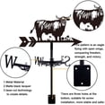 thumbnail image 3 of 1Set Iron Wind Direction Indicator Weathervane for Outdoor Garden Wind Measuring Tool Cattle 260x358mm, 3 of 8