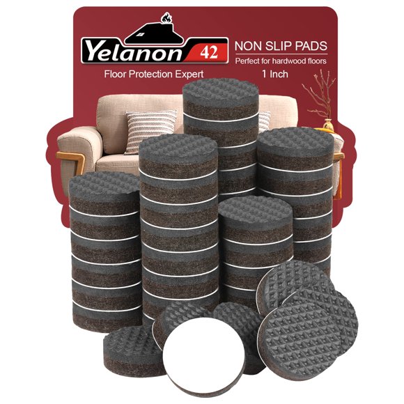Protectores para muebles Yelanon, 42 piezas, patas de goma antideslizantes de 1"