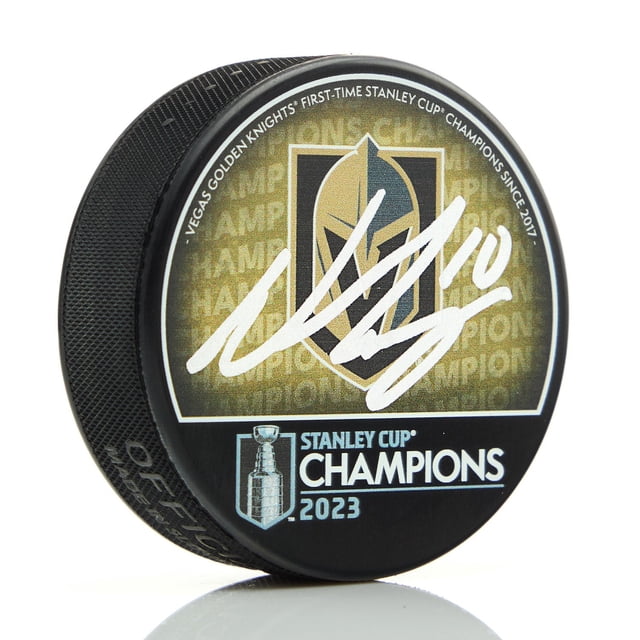 Nic Roy Autographed Vegas Golden Knights 2023 Stanley Cup Puck