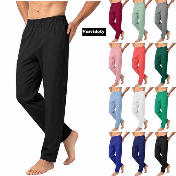 Sweatpant for Men Athletic Lightweight Hiking Pants Quick Dry Stretch Joggers for Running Workout Casual Black L