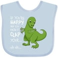 thumbnail image 3 of Inktastic T-rex Can't Clap Boys or Girls Baby Bib, 3 of 4