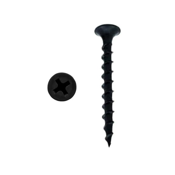 Black Philips Bugle-Head Coarse Thread Sharp Point Drywall Screw 1-1/2" (100/pk)