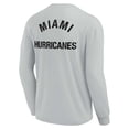 thumbnail image 3 of Unisex Fanatics Gray Miami Hurricanes Elements Super Soft Long Sleeve T-Shirt, 3 of 3
