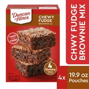 Duncan Hines Chewy Fudge Brownie Mix, 19.9 oz (Pack of 4)