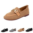 thumbnail image 2 of Yungyresw Womens Loafers Shoes Fashion Low Top Comfortable Slip on Flats Round Toe Business Office Work Casual Dress Shoes Black 36, 2 of 8