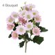 thumbnail image 1 of Ramo de novia artificial hogar sala de estar mesa decoración floral boda tela de seda ramo de flores falsas, rosa 4 Piezas Sweethay HA6622-04B*4, 1 of 6