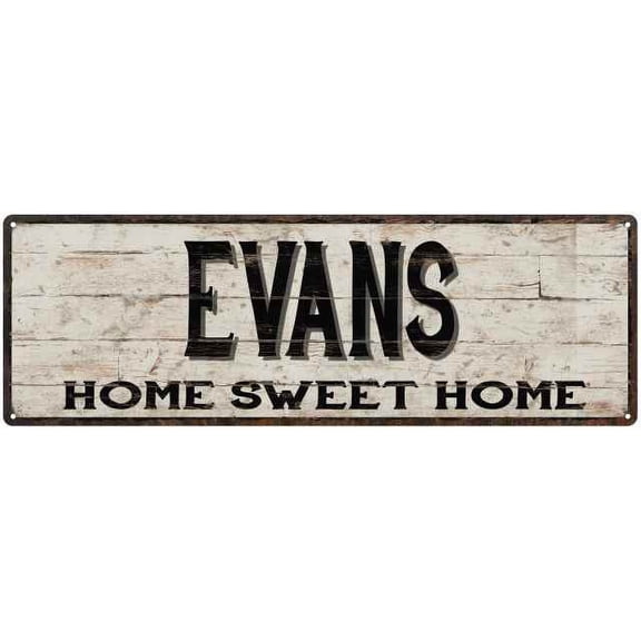 EVANS Rustic Home Sweet Home Sign Gift 6x18 Metal Decor 206180084048