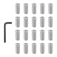thumbnail image 1 of Uxcell 20Pcs Threaded Inserts Nuts M6x25mm Hex Socket Threaded Inserts White, 1 of 7