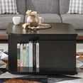 thumbnail image 2 of Furniture of America Derrick Multi-Storage Coffee Table, Cappuccino, 2 of 8