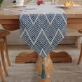 thumbnail image 1 of 13 x 70 ", patrón ondulado Mesa de comedor Mantel Adecuado para café Mesa auxiliar larga de granja Cocina alta Mesa de té/café Decoración de restaurante para fiestas, 1 of 5