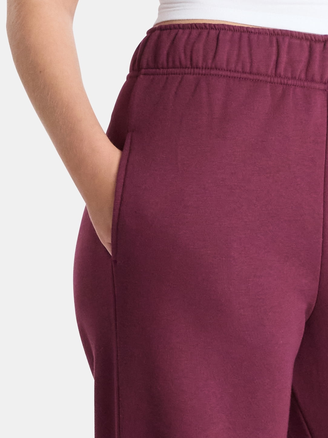 No Boundaries Soft Fleece Wide Leg Pants, 30” Inseam, 1 or 2-Pack, Women’s XXS-4X