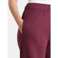 thumbnail image 5 of No Boundaries Soft Fleece Wide Leg Pants, 30” Inseam, 1 or 2-Pack, Women’s XXS-4X, 5 of 7