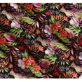 thumbnail image 3 of Soimoi Black Cotton Poplin Fabric Leaves,Floral & Leopard Jungle Fabric Prints by Yard 42 Inch Wide, 3 of 7