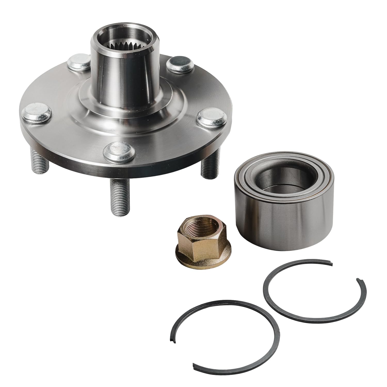 Detroit Axle - 2 Front Wheel Bearing Hubs Assembly for Infiniti I30 I35 Nissan Altima Maxima X-Trail [5 Lugs Hub]