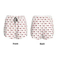 thumbnail image 6 of Uemuo Heartbeat Symbol Pattern Women's Athletic Shorts High Waisted Running Shorts with Liner Pockets Gym Elastic Workout Shorts-Small, 6 of 9