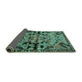 thumbnail image 2 of Ahgly Company Indoor Round Persian Turquoise Blue Traditional Area Rugs, 7' Round, 2 of 4