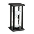 thumbnail image 1 of 20 Minute Hourglass White Sand Timer Wooden Black Stand Hourglass Clock for Office Kitchen Decor Home - 20min White Sand, 1 of 5