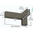 thumbnail image 3 of CRL PH41LDU Dark Bronze Left Hand Sidelite Transom Patch With Support Fin Bracket and 1NT300 Insert, 3 of 6