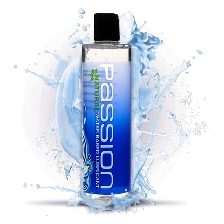 Passion 10oz Premium Water-Based Personal Lubricant. Sexual Lubricant for Men  Women  and Solo Play. Long Lasting Water Based Sex Gel. Non Staining  Non Scented  Non Sticky. Easy Clean Up.