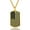 Gold, variant on Men USA Flag Dog Tag Necklace, Customize Necklace with Stainless Steel Chain, Gold Plated/Black