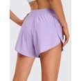 thumbnail image 2 of Shorts CRZ YOGA Cintura Media con Corte Lateral 10 cm Secado Rápido Lila XL, 2 of 3