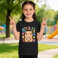thumbnail image 4 of XEGLSBU Girls Shirts Size 10-12 Crop Kids Graphic Print Short Sleeve T Shirt Casual Crew Neck Tee for Girls Boys Youth Blend Top Black Size 6-7 Years, 4 of 6