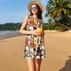 thumbnail image 3 of Fotbe Cats & Dogs Group Vestido de Verano sin Mangas para Mujer – Vestido Midi Línea A, Estilo Camiseta Floral, Vestido Playero Casual y Fluido, 3 of 7