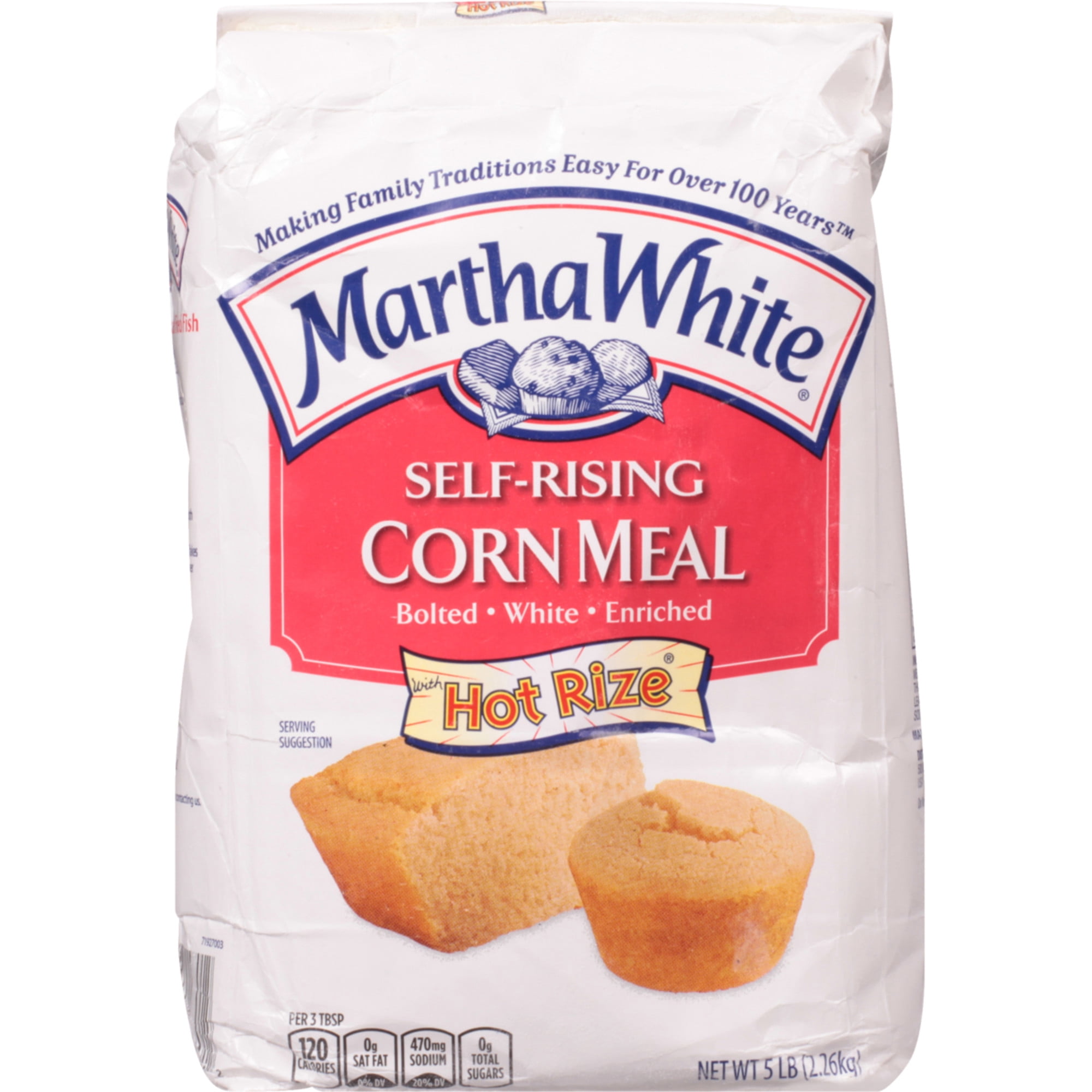 (8 pack) Martha White Self-Rising Corn Meal, 80 oz